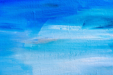 Brush strokes on canvas with texture, color blue and blue. - 453972876