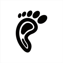 creative simple logo design letter B foot
