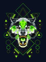 Green Wolf Sacred Geometry