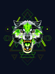 Green Wolf Sacred Geometry