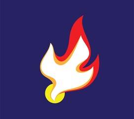 Holy spirit Fire, art vector design