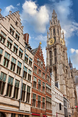 Fototapeta na wymiar Our Lady's Cathedral in Antwerp, Belgium