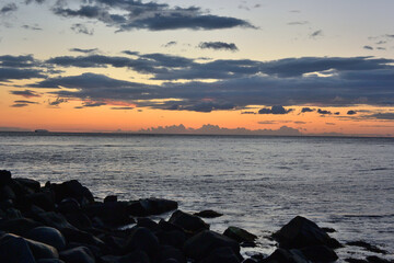 Sunrise over the coast of Alushta