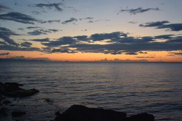 Sunrise over the coast of Alushta