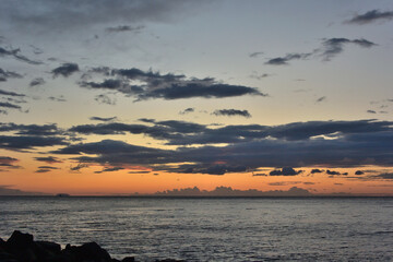 Sunrise over the coast of Alushta