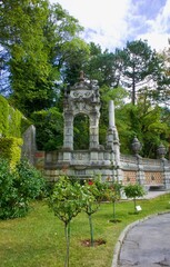 Fototapeta na wymiar View of the park of the Masandra Palace, Yalta Crimea