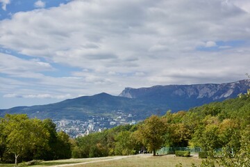 Fototapeta premium View of the surroundings of the Masandra Palace, Yalta Crimea