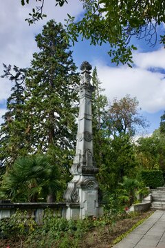 View of the park of the Masandra Palace, Yalta Crimea