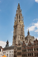 Fototapeta na wymiar Cathedral of Our Lady in Antwerp, Belgium