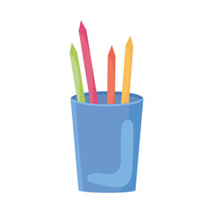 pencils mug icon