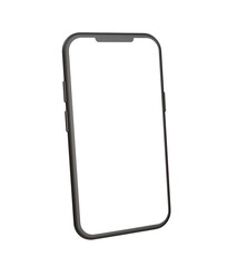 Realistic smartphone mockup vector illustration with side view.