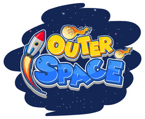 Outer Space logo with spaceship