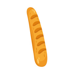 Isolated baguette bread