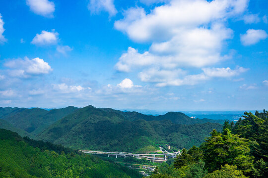 高尾山からの眺望　夏の風景