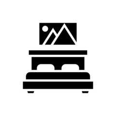 Bedroom hygiene vector solid icon style illustration. EPS 10 file