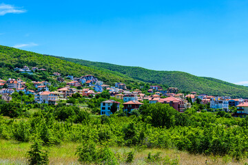 Fototapeta na wymiar View at the town Sveti Vlas. Nessebar region, Bulgaria