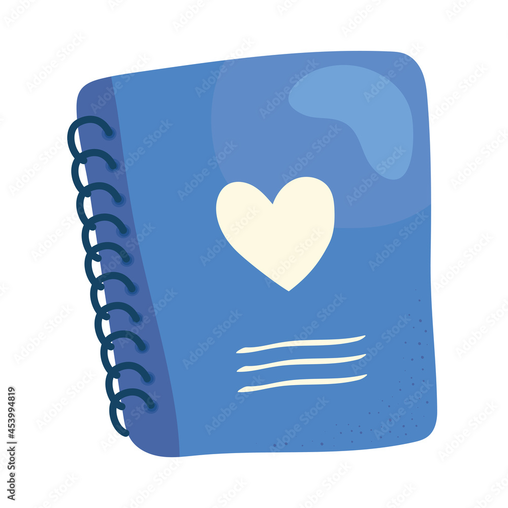 Poster notebook with heart