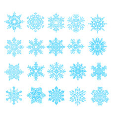 Set of snowflakes. Vector