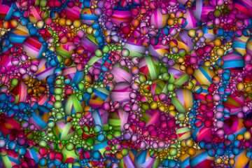 Fototapeta na wymiar background image with 3d color spheres, illustration design
