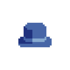 Hat icon. Pixel art style. 8-bit. Game assets. Mobile apps design. Isolated abstract vector illustration.