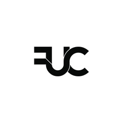 fuc initial letter monogram logo design