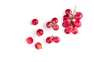 Red grape isolated on white background
