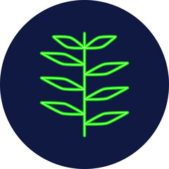 juniper leaf neon icon