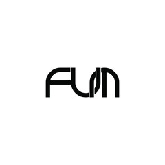 fum letter initial monogram logo design