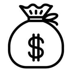ドル　現金袋　ベクターイラスト