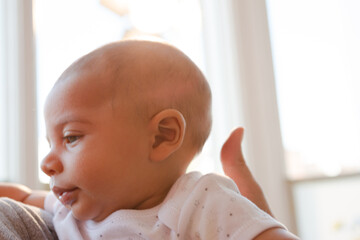 Close up of baby boy's face