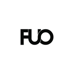 fuo initial letter monogram logo design