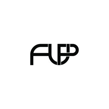 fup initial letter monogram logo design