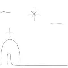 Christmas background with star vector illustration