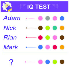 What male name should be instead of a question mark? Intelligence puzzle, IQ Test