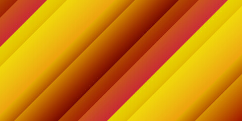 Modern simple 3D orange yellow reddish stripe background with overlap layers