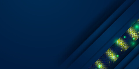 Obraz premium Dark blue abstract 3d background with overlap layer and glitters