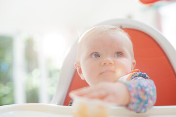 Fototapeta premium Mother playing with baby girl