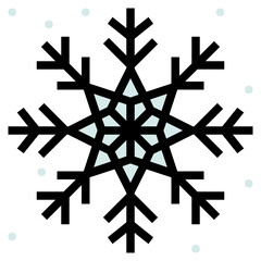 snowflake line icon