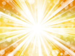 Obraz premium 放射状 集中線 フレア 金色 ゴールド 背景 背景素材