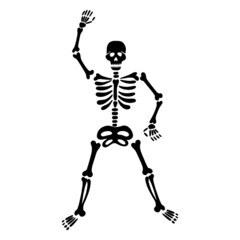 Fototapeta na wymiar dancing black skeleton. vector illustration