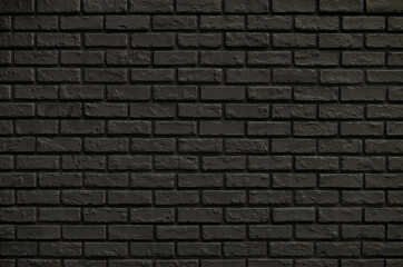 Black old brick wall texture background. Retro brick wall backdrop.