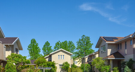 日本の住宅地　Japan's residential area.

