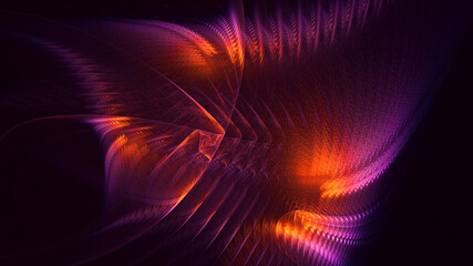 Fototapeta premium 3D rendering abstract multicolor fractal light background