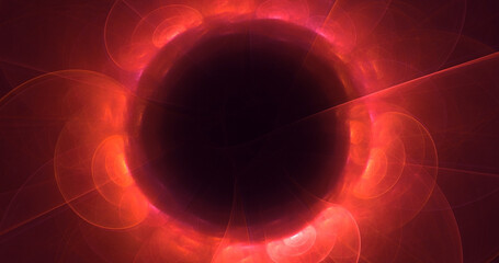 3D rendering abstract round light background