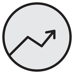 Business Graph filled outline icon