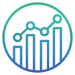 Business Graph gradient icon