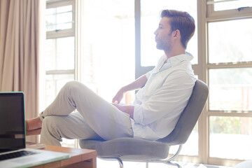 Man sitting in living room