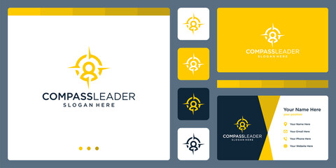 compass logo inspiration with a leader's logo. premium vector © Crelaba_Std