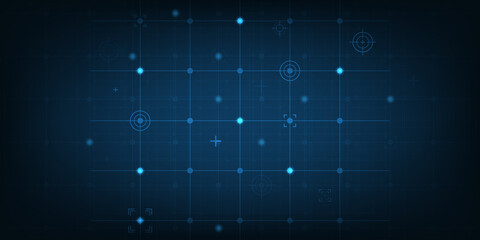 Vector dark blue line square shape abstract background.	