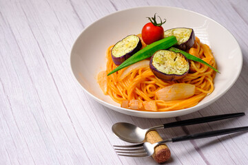 夏野菜のスパゲティ ナポリタン